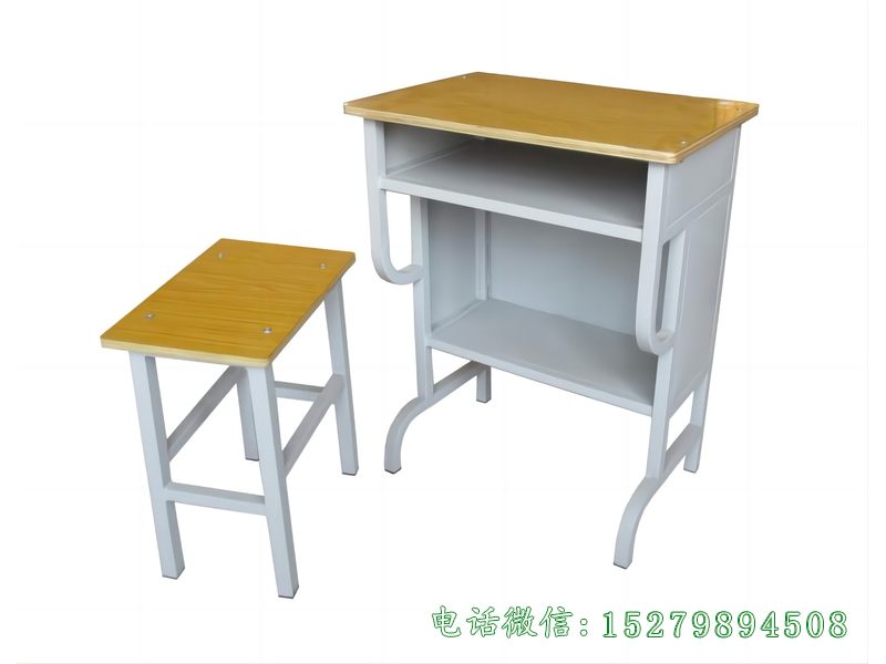 带书箱单人课桌凳