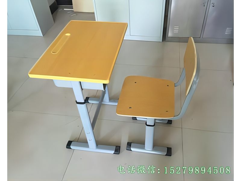 饶阳可调节钢木课桌椅