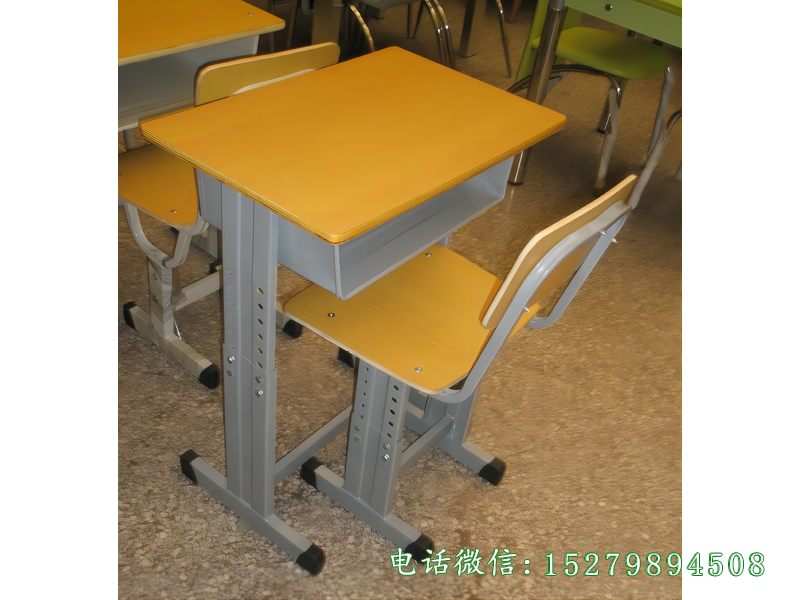 饶阳可升降钢木课桌椅