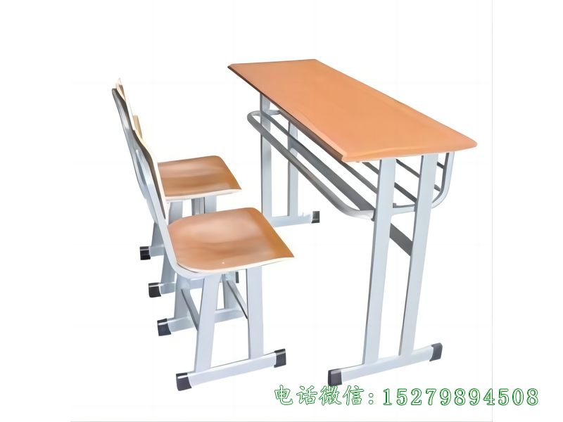 清涧县双人位钢木课桌椅
