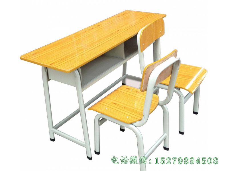 清涧县钢木两人位课桌椅