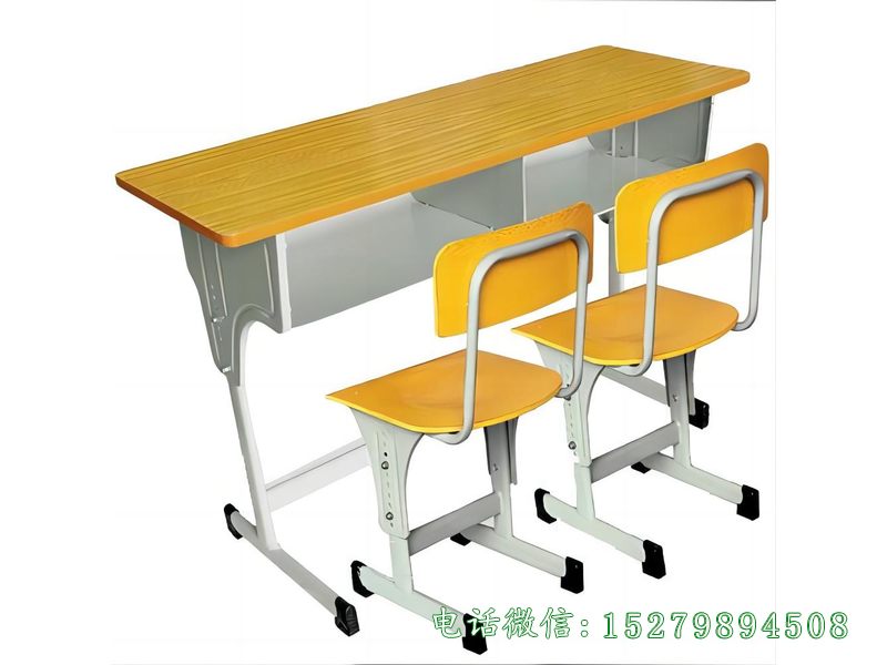 清涧县双人位可升降课桌椅