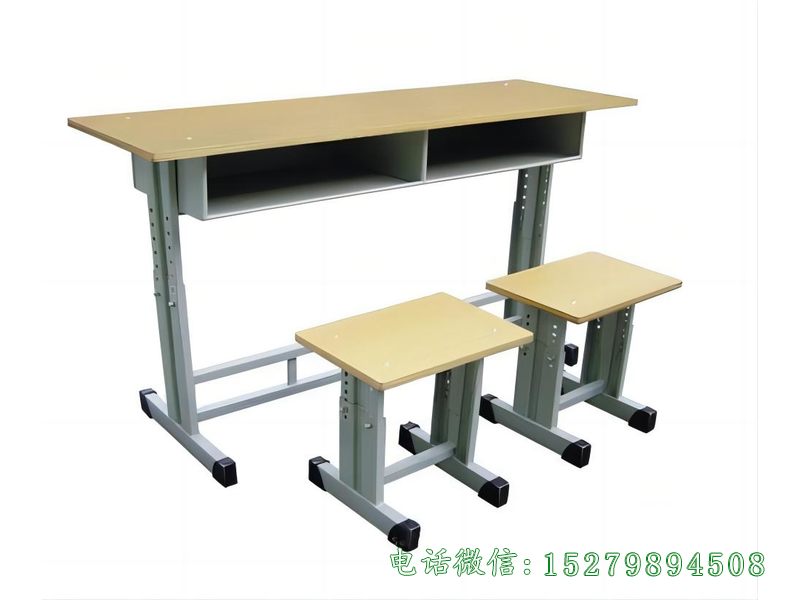 临川钢木双人课桌椅